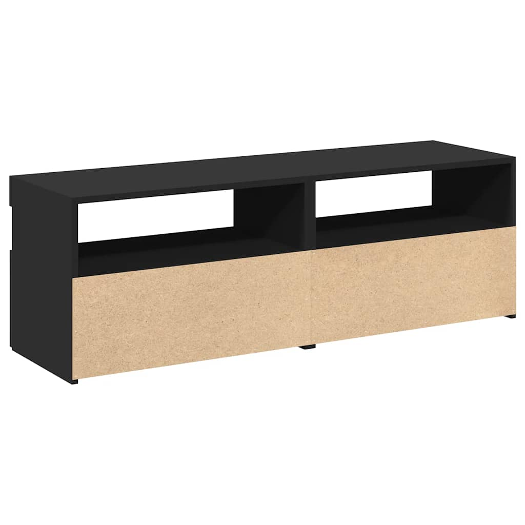 Meubles TV avec lumières LED 2 pcs Noir 60x35x40 cm