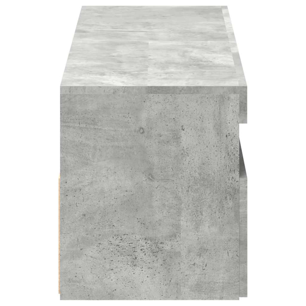 Meubles TV avec lumières LED 2 pcs gris béton 60x35x40 cm