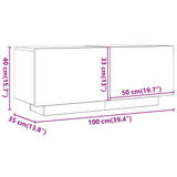 Meuble TV Chêne sonoma 100x35x40 cm Bois d'ingénierie