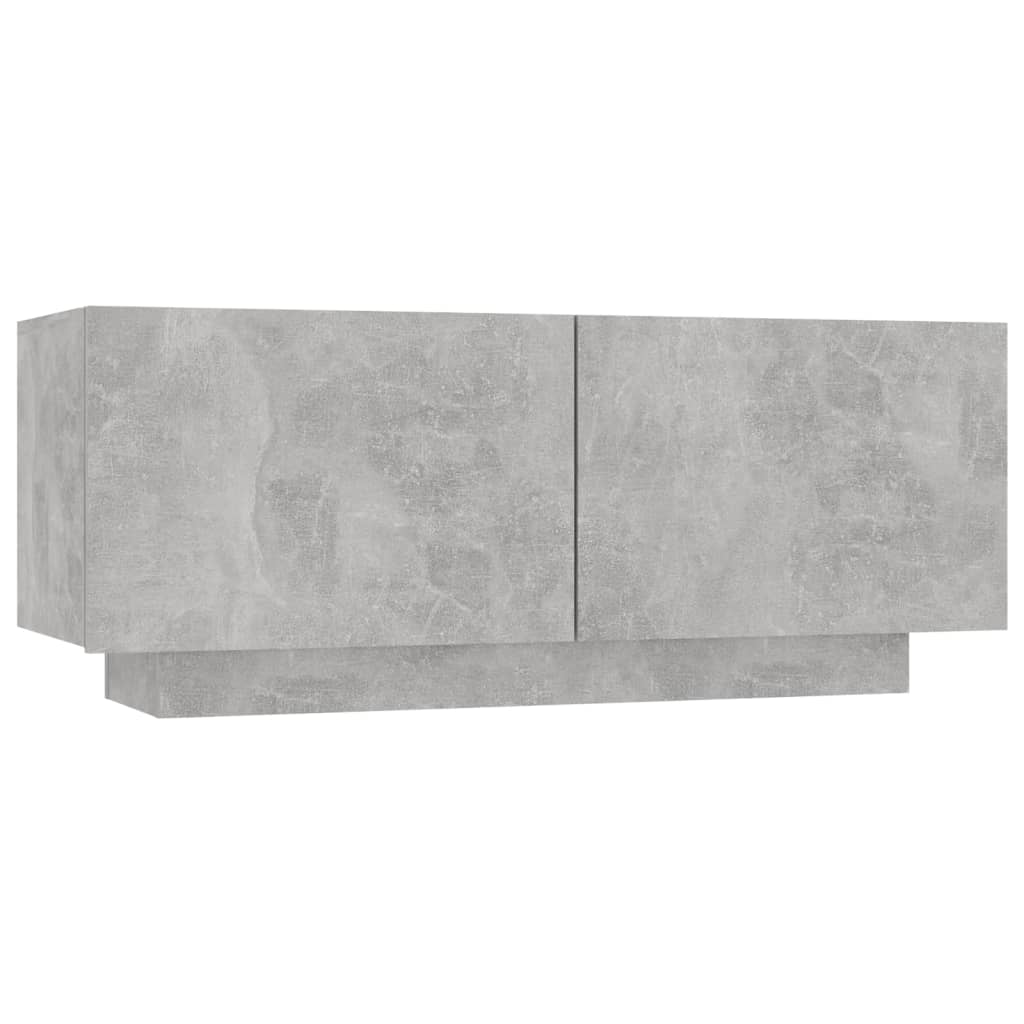 Meuble TV Gris béton 100x35x40 cm Bois d'ingénierie