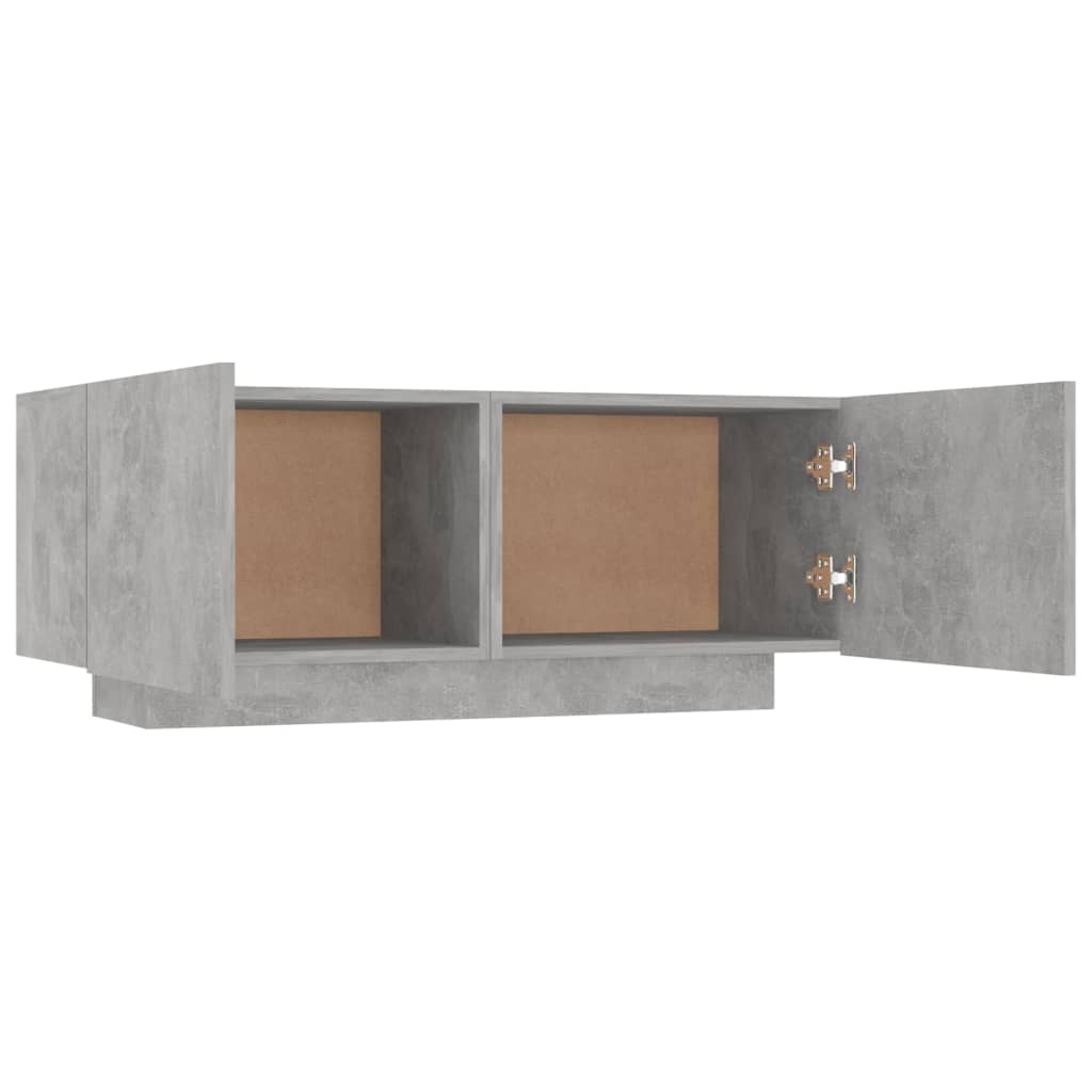 Meuble TV Gris béton 100x35x40 cm Bois d'ingénierie