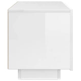 Meuble TV Blanc brillant 100x35x40 cm Bois d'ingénierie