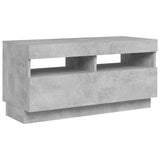 TV cabinet with LED lights concrete gray 80x35x40 cm