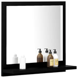 Miroir de salle de bain Noir 40x10,5x37 cm Bois d’ingénierie