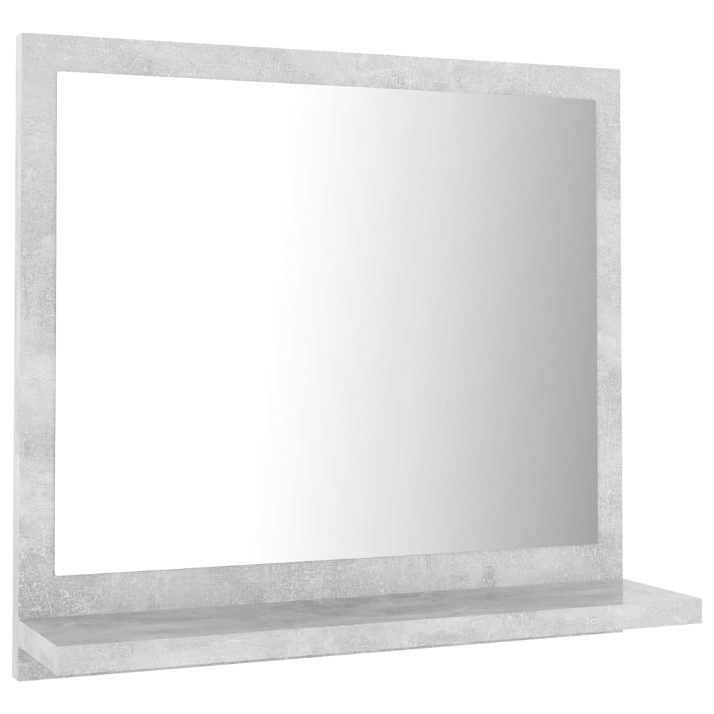 Miroir de salle de bain Gris béton 40x10,5x37cm Bois ingénierie