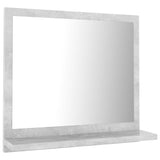 Miroir de salle de bain Gris béton 40x10,5x37cm Bois ingénierie