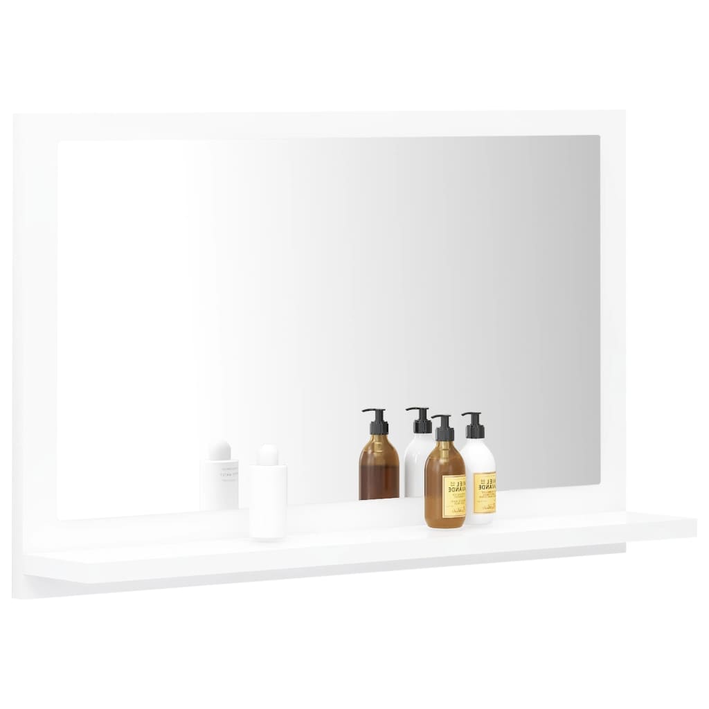 Miroir de salle de bain Blanc 60x10,5x37 cm Bois d’ingénierie