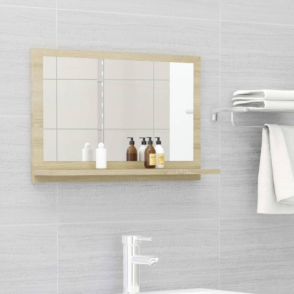 Miroir salle de bain Chêne sonoma 60x10,5x37 cm Bois ingénierie