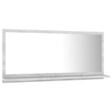 Miroir de salle de bain Gris béton 80x10,5x37cm Bois ingénierie