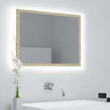 Miroir LED de salle de bain Chêne sonoma 60x8,5x37 cm Acrylique