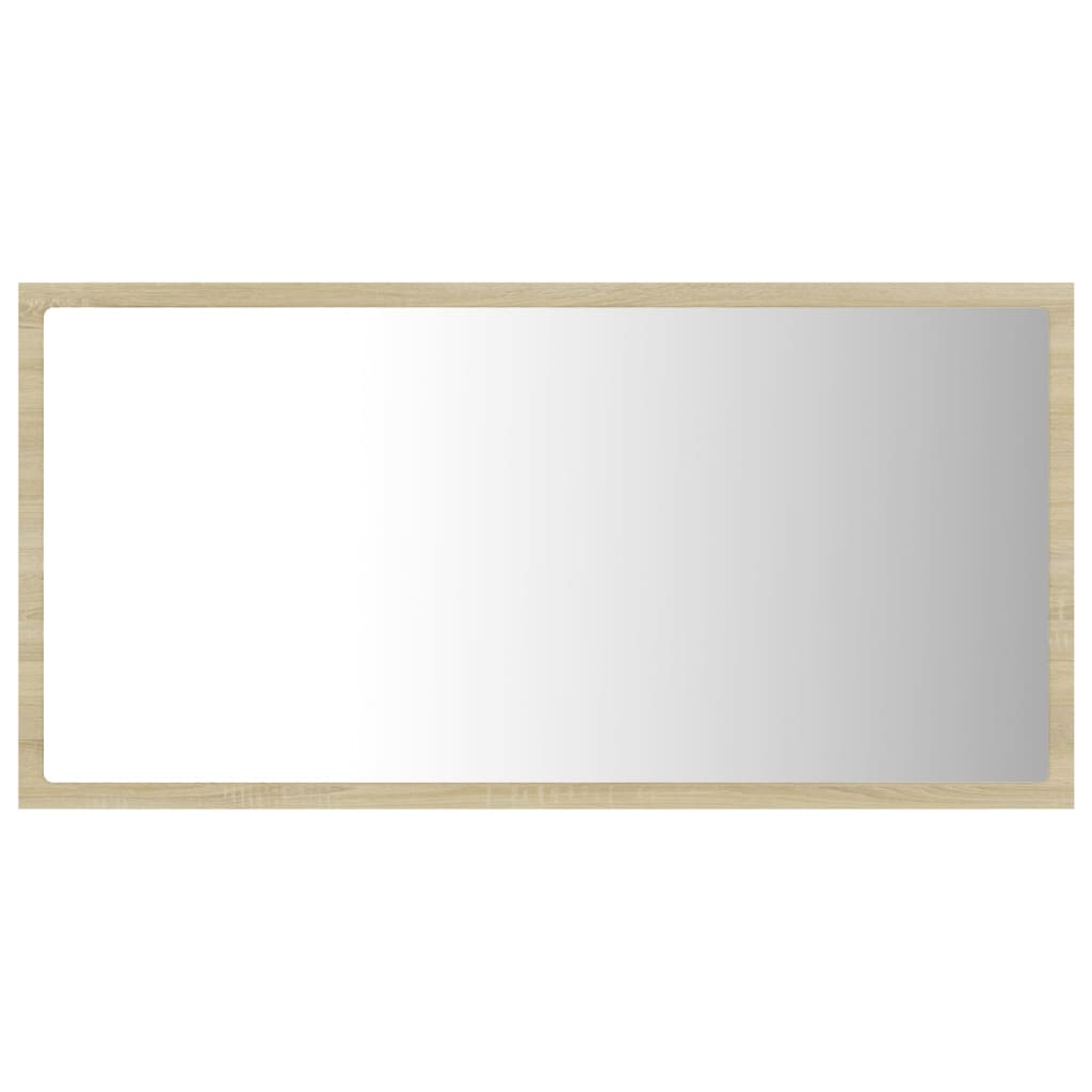 Miroir LED de salle de bain Chêne sonoma 80x8,5x37 cm Acrylique