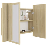 LED bathroom mirror cabinet Sonoma oak 60x12x45 Acrylic