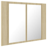 LED bathroom mirror cabinet Sonoma oak 60x12x45 Acrylic