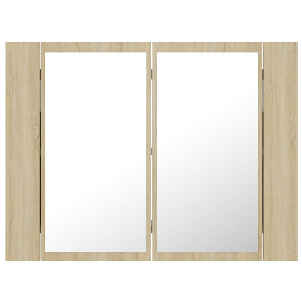 LED bathroom mirror cabinet Sonoma oak 60x12x45 Acrylic