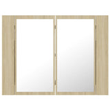 LED bathroom mirror cabinet Sonoma oak 60x12x45 Acrylic