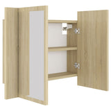 LED bathroom mirror cabinet Sonoma oak 60x12x45 Acrylic