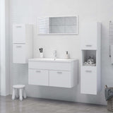 Bathroom cabinet White 30x30x130 cm Engineered wood