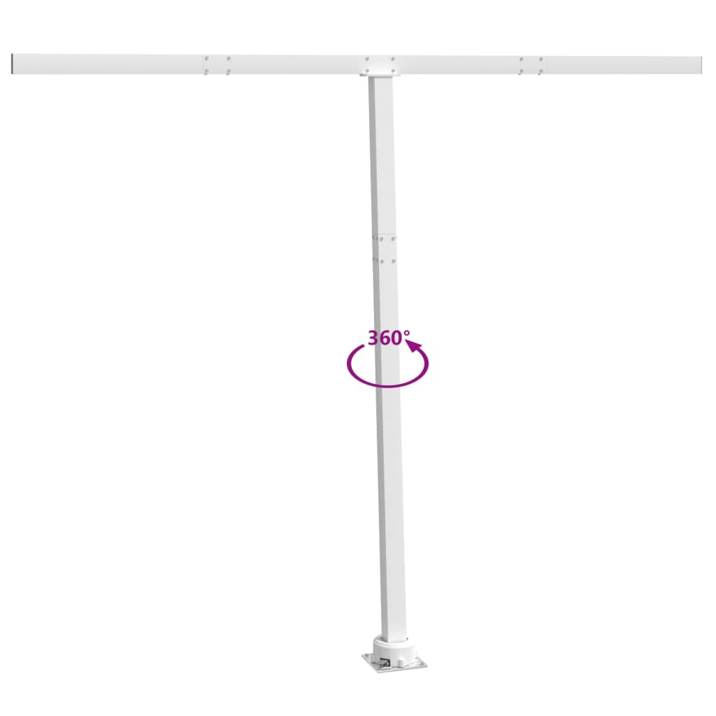 White awning pole set 300x245 cm iron