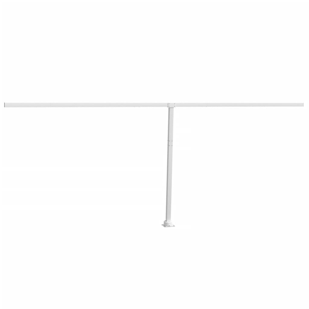 White awning pole set 600x245 cm iron