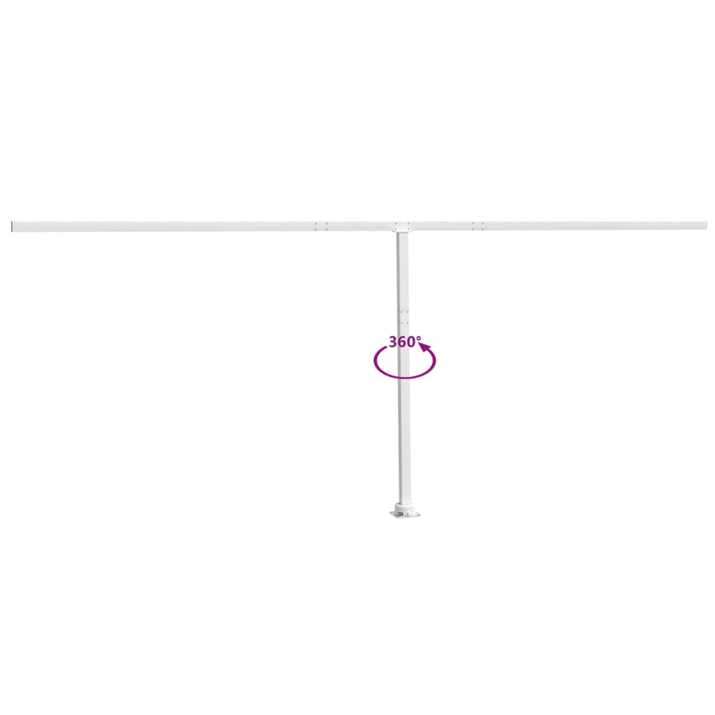 White awning pole set 600x245 cm iron