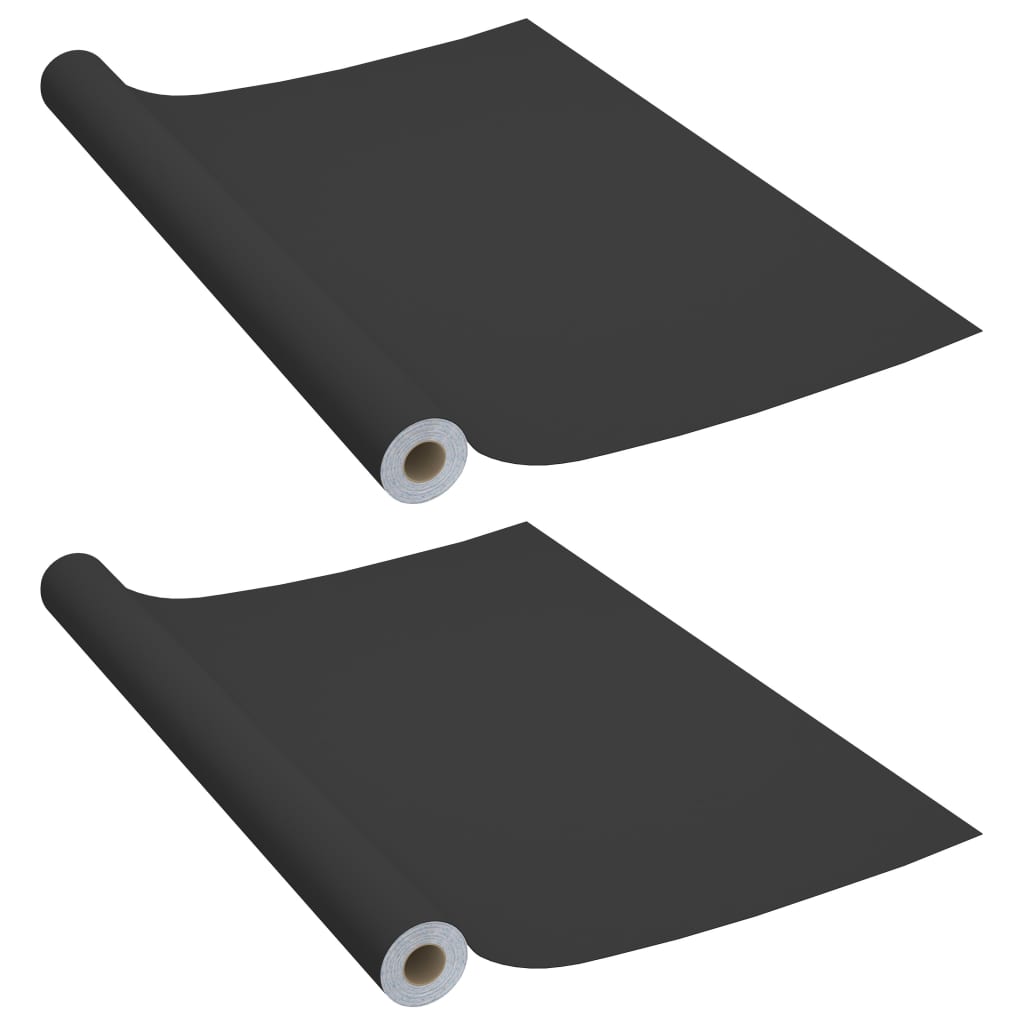 Self-adhesive films for furniture 2 pcs Black 500x90 cm PVC