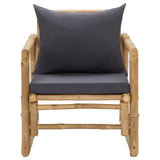 Garden chairs with cushions set of 2 Bamboo