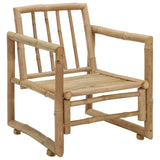 Garden chairs with cushions set of 2 Bamboo