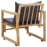 Garden chairs with cushions set of 2 Bamboo