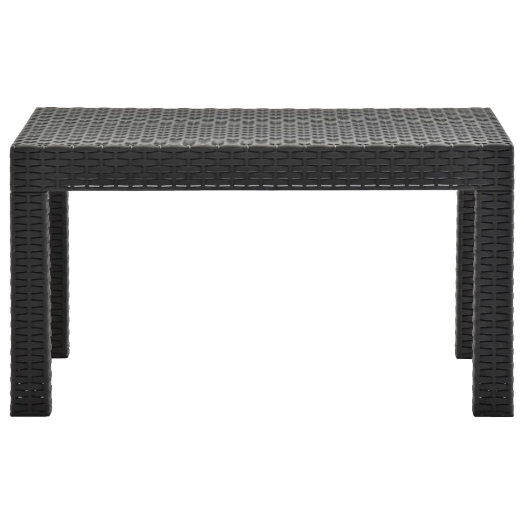 Table de jardin Anthracite 58x58x41 cm PP Rotin