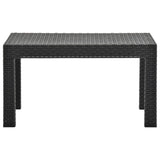 Table de jardin Anthracite 58x58x41 cm PP Rotin