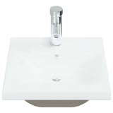 Lavabo encastré avec robinet 42x39x18 cm céramique blanc