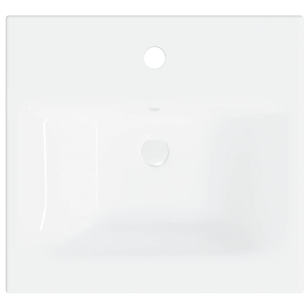 Lavabo encastré avec robinet 42x39x18 cm céramique blanc