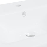 Lavabo encastré avec robinet 42x39x18 cm céramique blanc