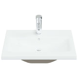 Lavabo encastré avec robinet 61x39x18 cm céramique blanc