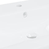 Lavabo encastré avec robinet 61x39x18 cm céramique blanc