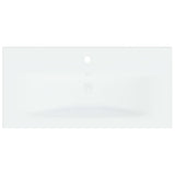 Lavabo encastré avec robinet 81x39x18 cm céramique blanc