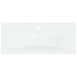 Lavabo encastré avec robinet 91x39x18 cm céramique blanc