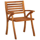 Chaises à manger de jardin avec coussins lot de 2 Acacia massif