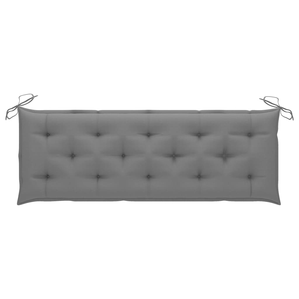 Banc de jardin 3 places avec coussin 150 cm Bois d'eucalyptus