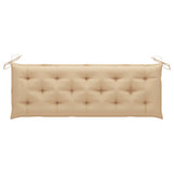 Banc de jardin 3 places avec coussin 150 cm Bois d'eucalyptus