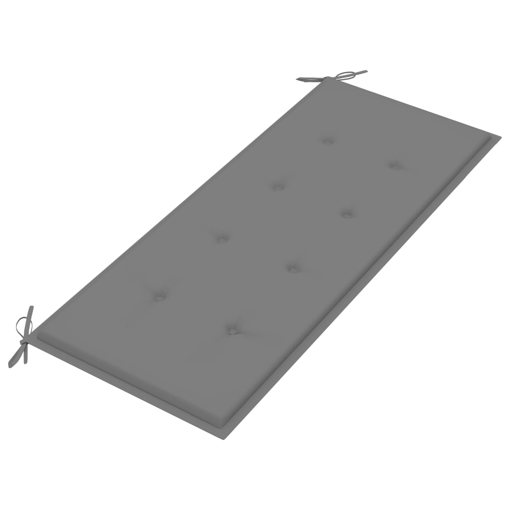 2-Sitzer-Gartenbank mit Kissen 120 cm Eukalyptusgrau