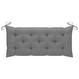 Banc de jardin 2 places avec coussin 120 cm Gris Eucalyptus