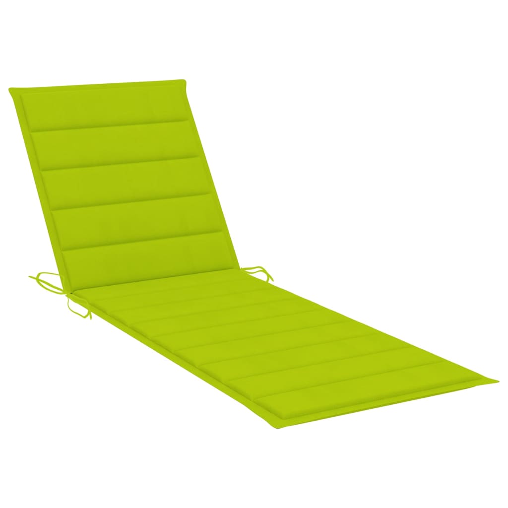 Garden lounge chair with bamboo cushion