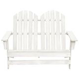 Chaise de jardin Adirondack 2 places bois de sapin massif blanc