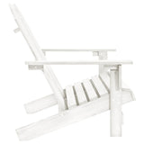 Chaise de jardin Adirondack 2 places bois de sapin massif blanc