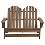 Chaise de jardin Adirondack 2 places bois sapin massif marron