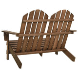 Chaise de jardin Adirondack 2 places bois sapin massif marron