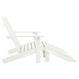 Chaise de jardin Adirondack 2 places et repose-pied sapin blanc