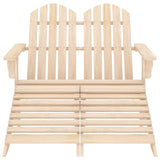 Chaise de jardin Adirondack 2 places et repose-pied sapin