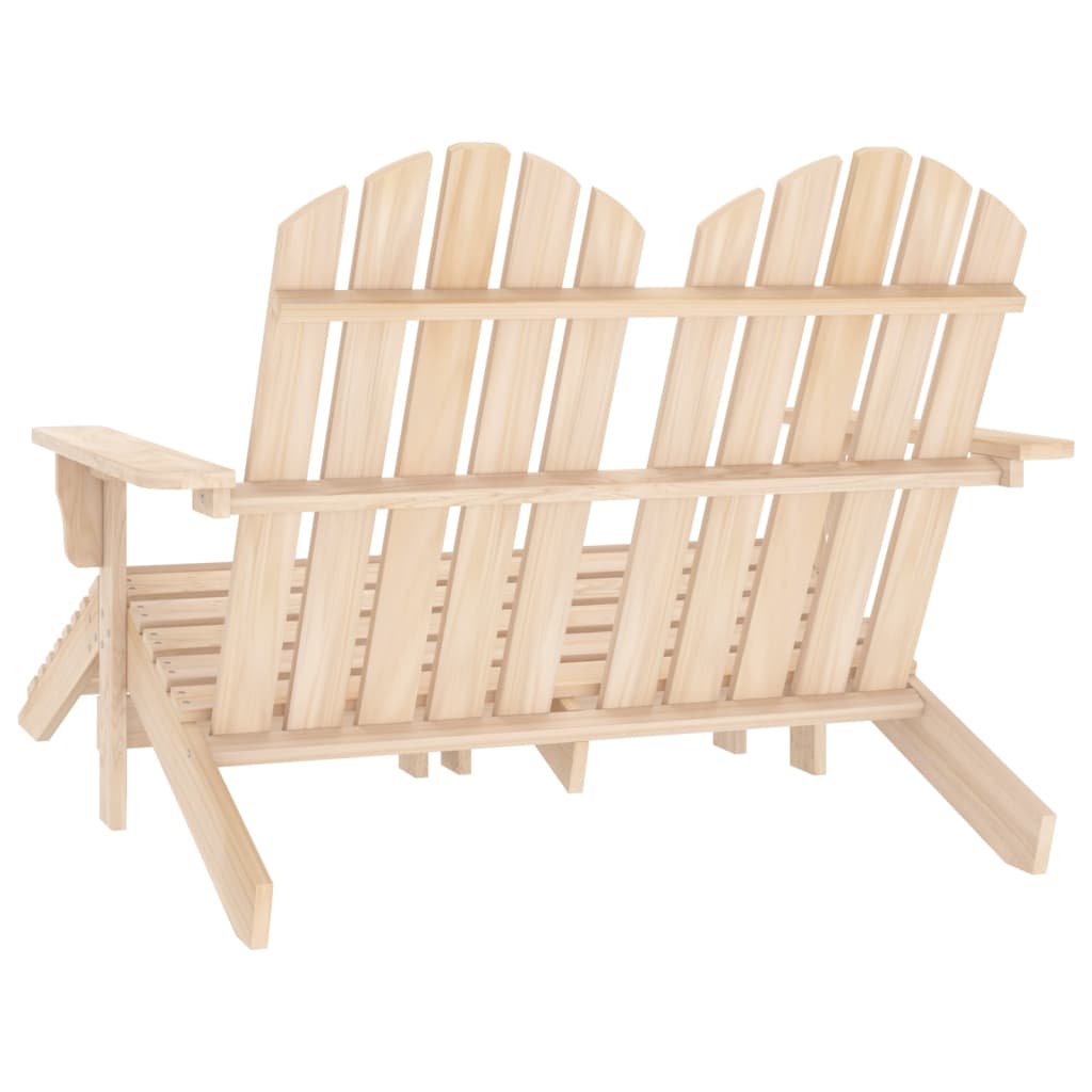 2-seater Adirondack garden chair and footrest fir